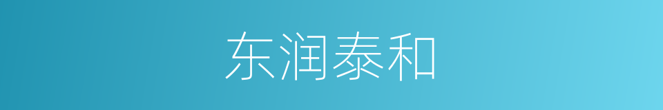 东润泰和的同义词