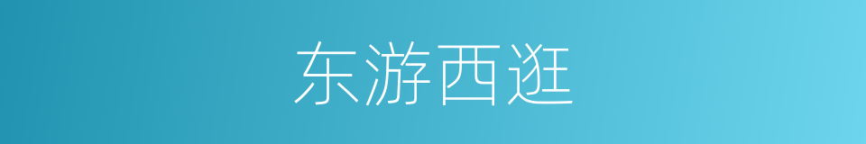 东游西逛的意思