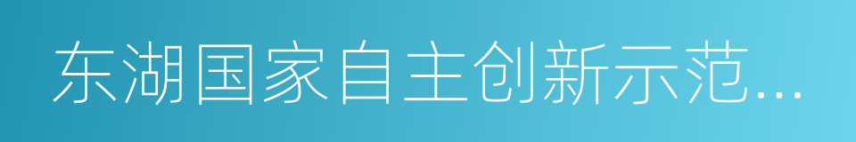 东湖国家自主创新示范区条例的同义词