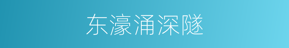 东濠涌深隧的同义词