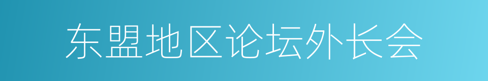 东盟地区论坛外长会的同义词