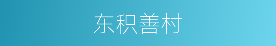 东积善村的同义词