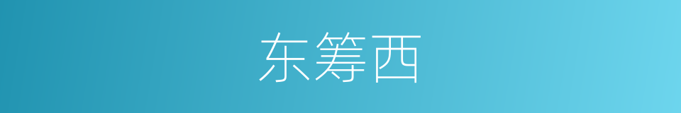 东筹西的同义词