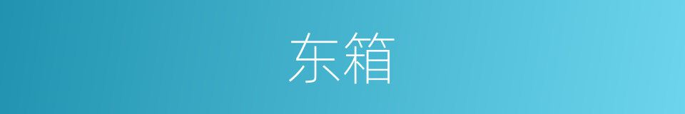 东箱的意思