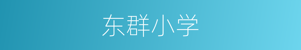 东群小学的同义词