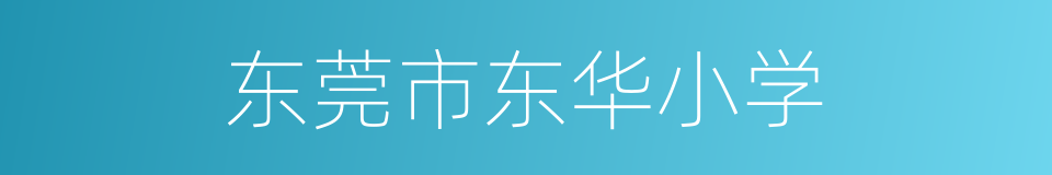 东莞市东华小学的同义词