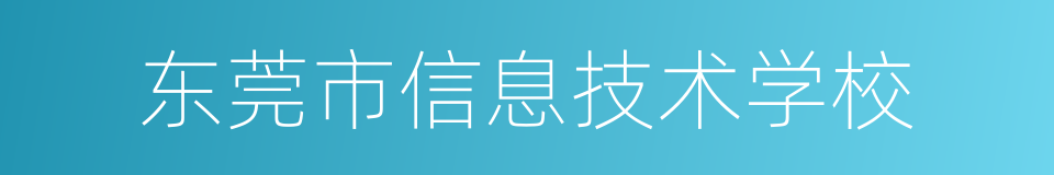 东莞市信息技术学校的同义词