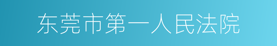 东莞市第一人民法院的同义词