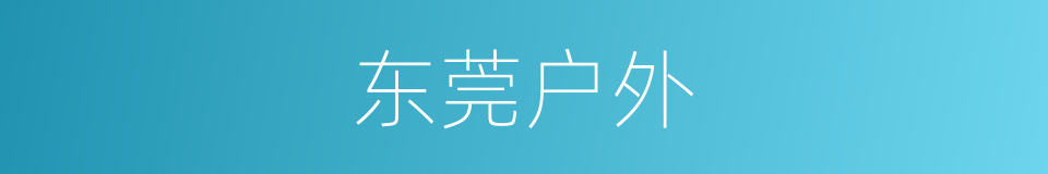 东莞户外的同义词