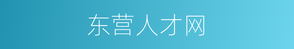 东营人才网的同义词