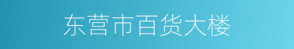 东营市百货大楼的同义词