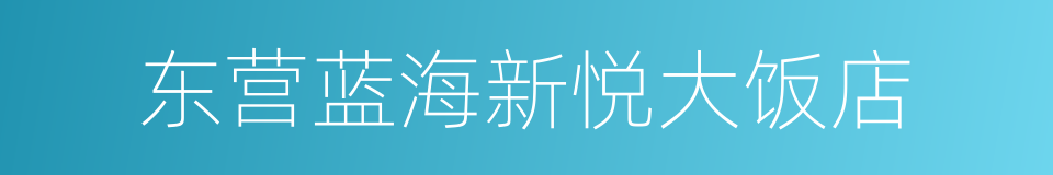 东营蓝海新悦大饭店的同义词