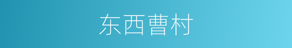 东西曹村的同义词