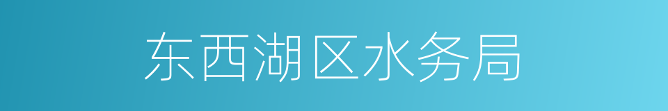 东西湖区水务局的同义词