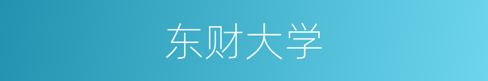 东财大学的同义词