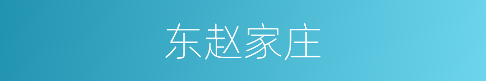 东赵家庄的同义词