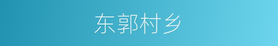 东郭村乡的同义词