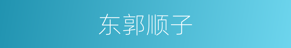 东郭顺子的同义词