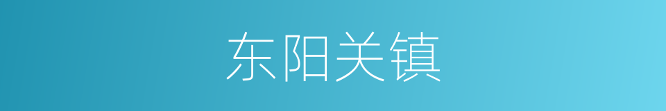 东阳关镇的同义词