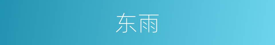 东雨的同义词