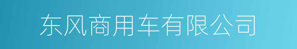 东风商用车有限公司的同义词