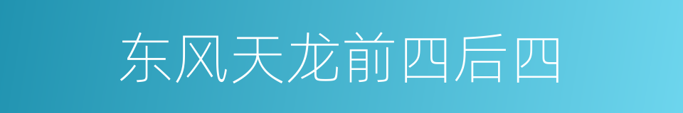 东风天龙前四后四的同义词