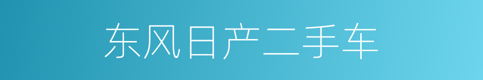 东风日产二手车的同义词