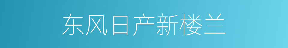 东风日产新楼兰的同义词