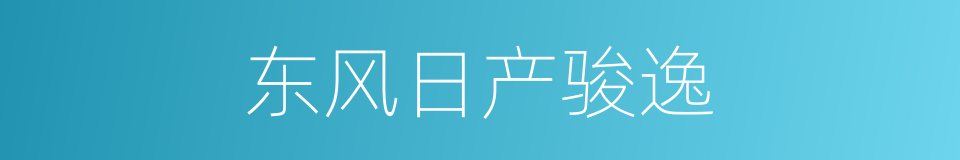 东风日产骏逸的同义词