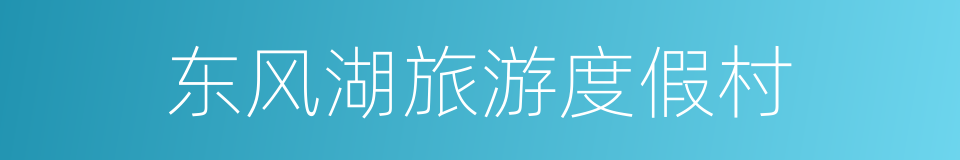 东风湖旅游度假村的同义词