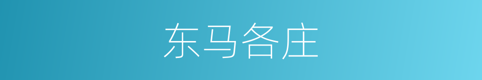 东马各庄的同义词