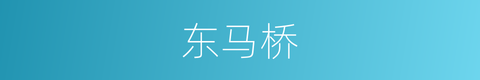 东马桥的同义词