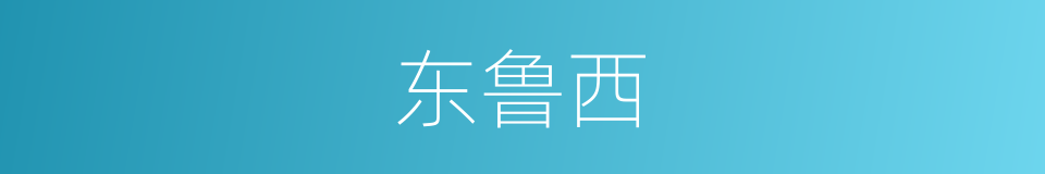 东鲁西的同义词