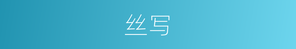 丝写的同义词