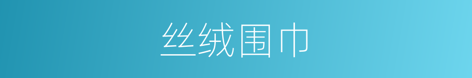 丝绒围巾的同义词