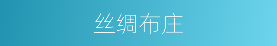 丝绸布庄的同义词