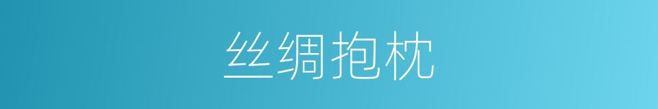 丝绸抱枕的同义词