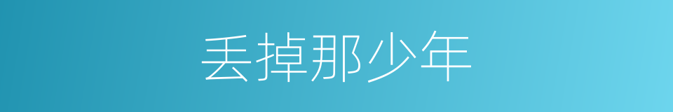 丢掉那少年的同义词