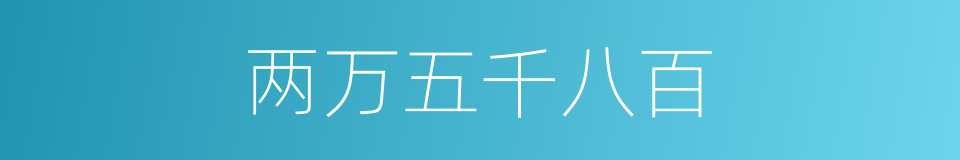 两万五千八百的同义词