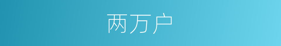 两万户的同义词