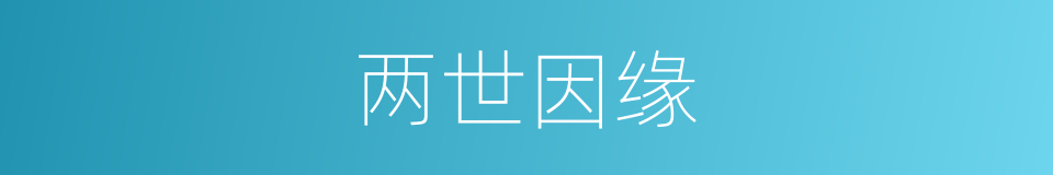 两世因缘的同义词