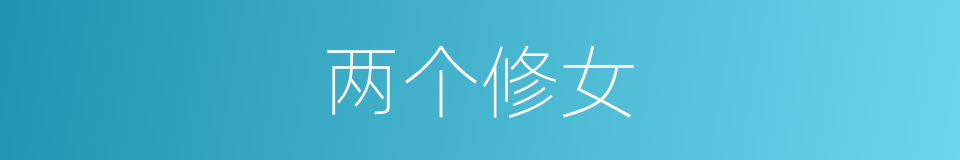 两个修女的同义词