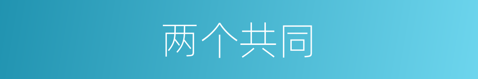两个共同的同义词