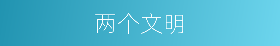 两个文明的同义词