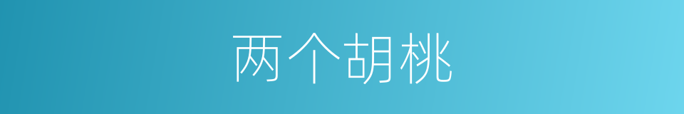 两个胡桃的同义词
