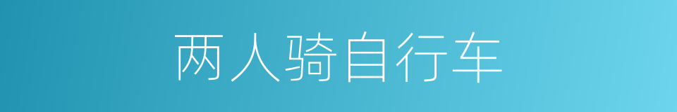 两人骑自行车的同义词