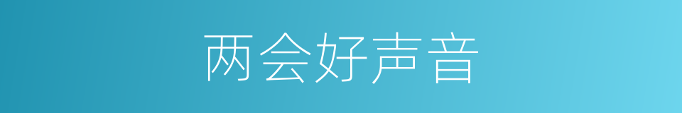 两会好声音的同义词