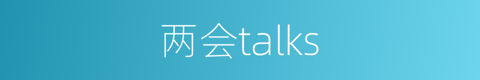 两会talks的同义词