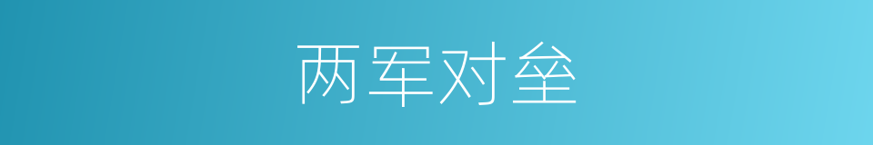 两军对垒的同义词