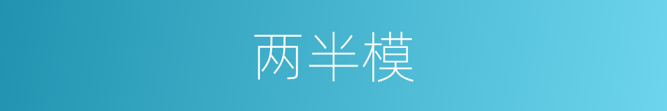 两半模的同义词